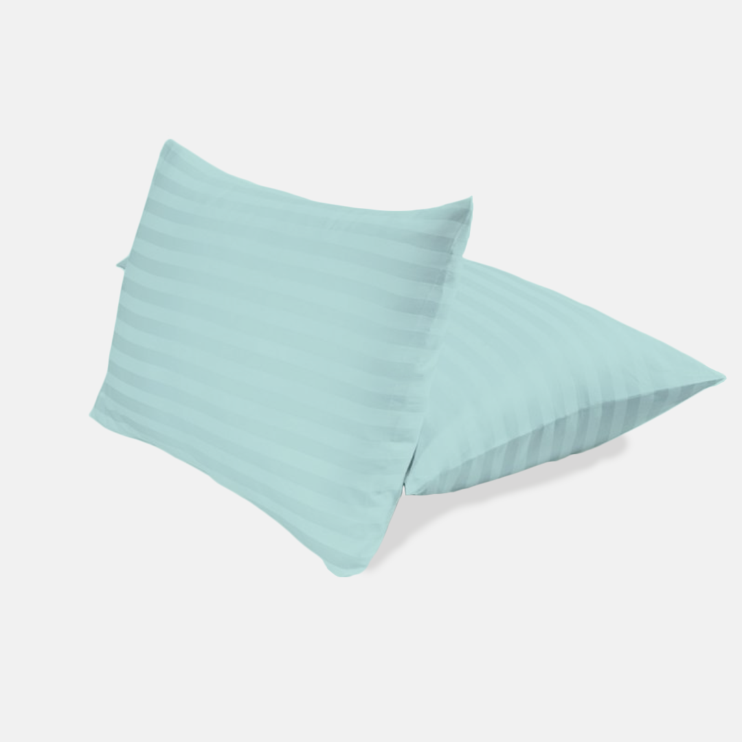 Aqua Blue Stripe Pillow Covers