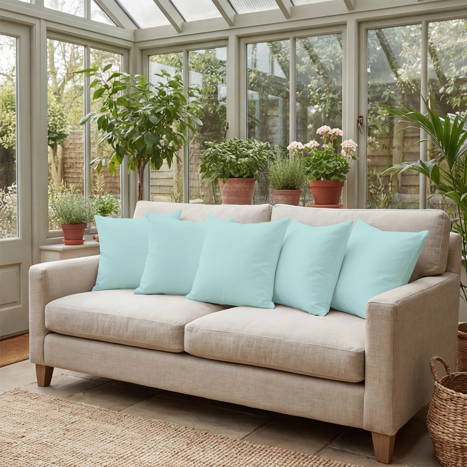 Aqua Blue Cushion Covers
