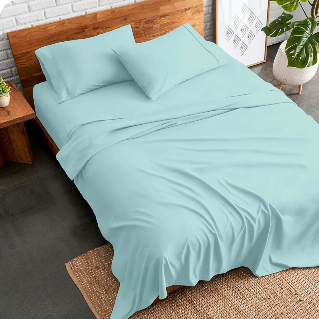Aqua Blue Bed Sheet Sets