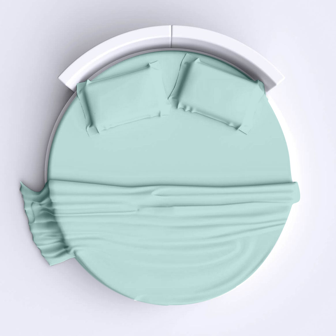 Aqua Blue Round Bed Sheets