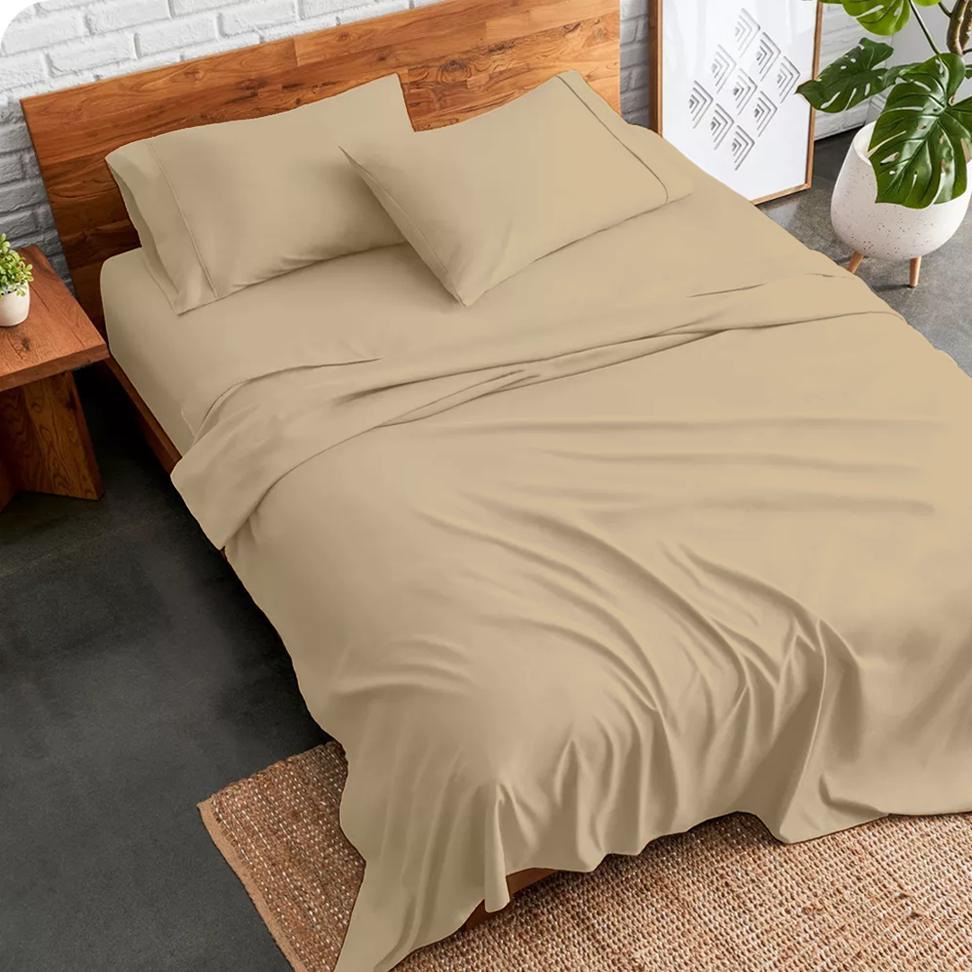 Beige Bed Sheet Sets