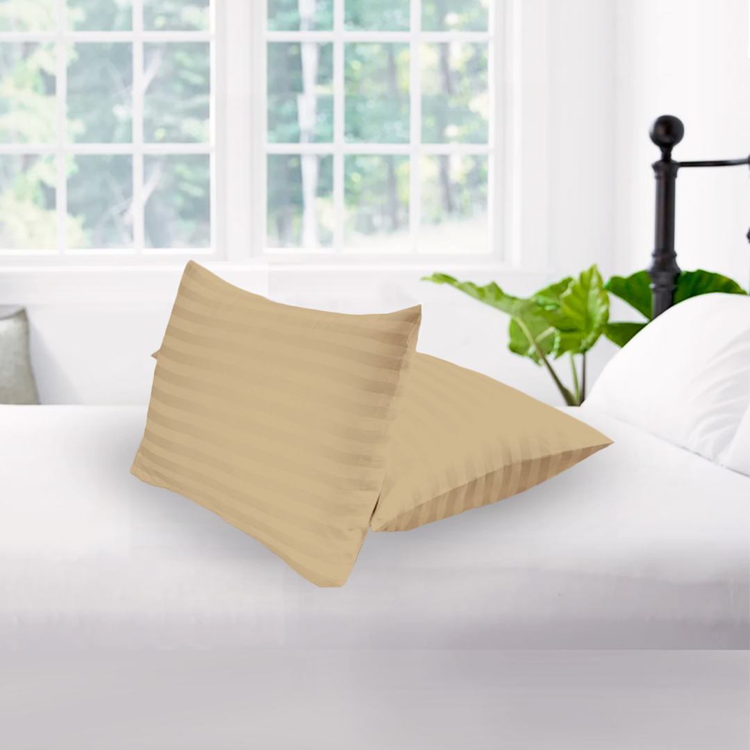 Beige Stripe Pillow Covers