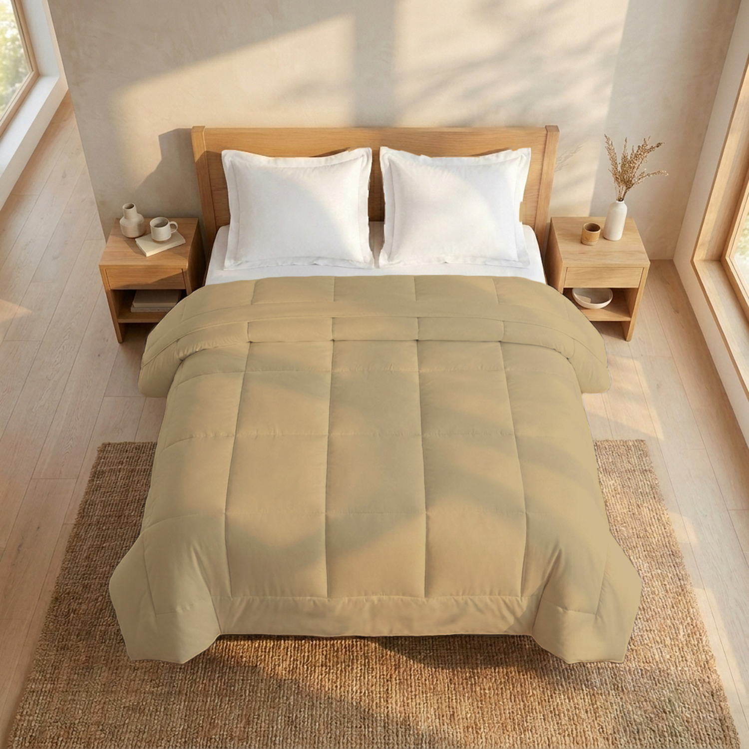Beige 100 GSM AC Comforter