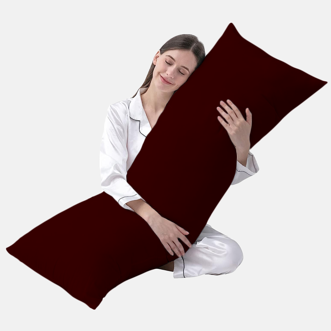Burgundy Body Pillow cases