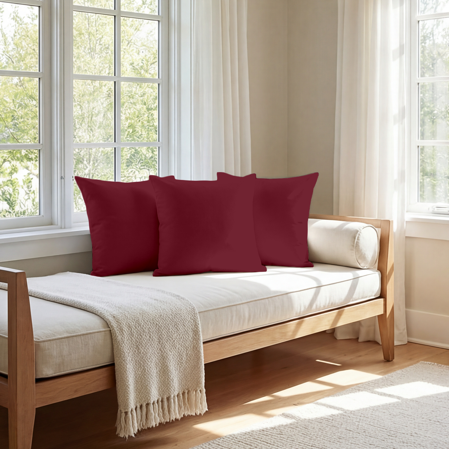 Burgundy Cushion Covers