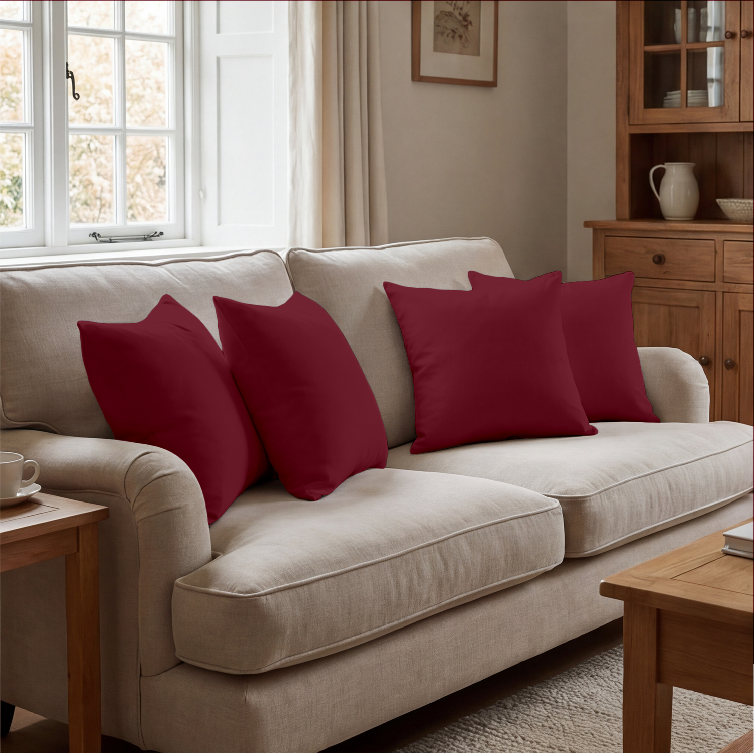 Burgundy Cushion Covers