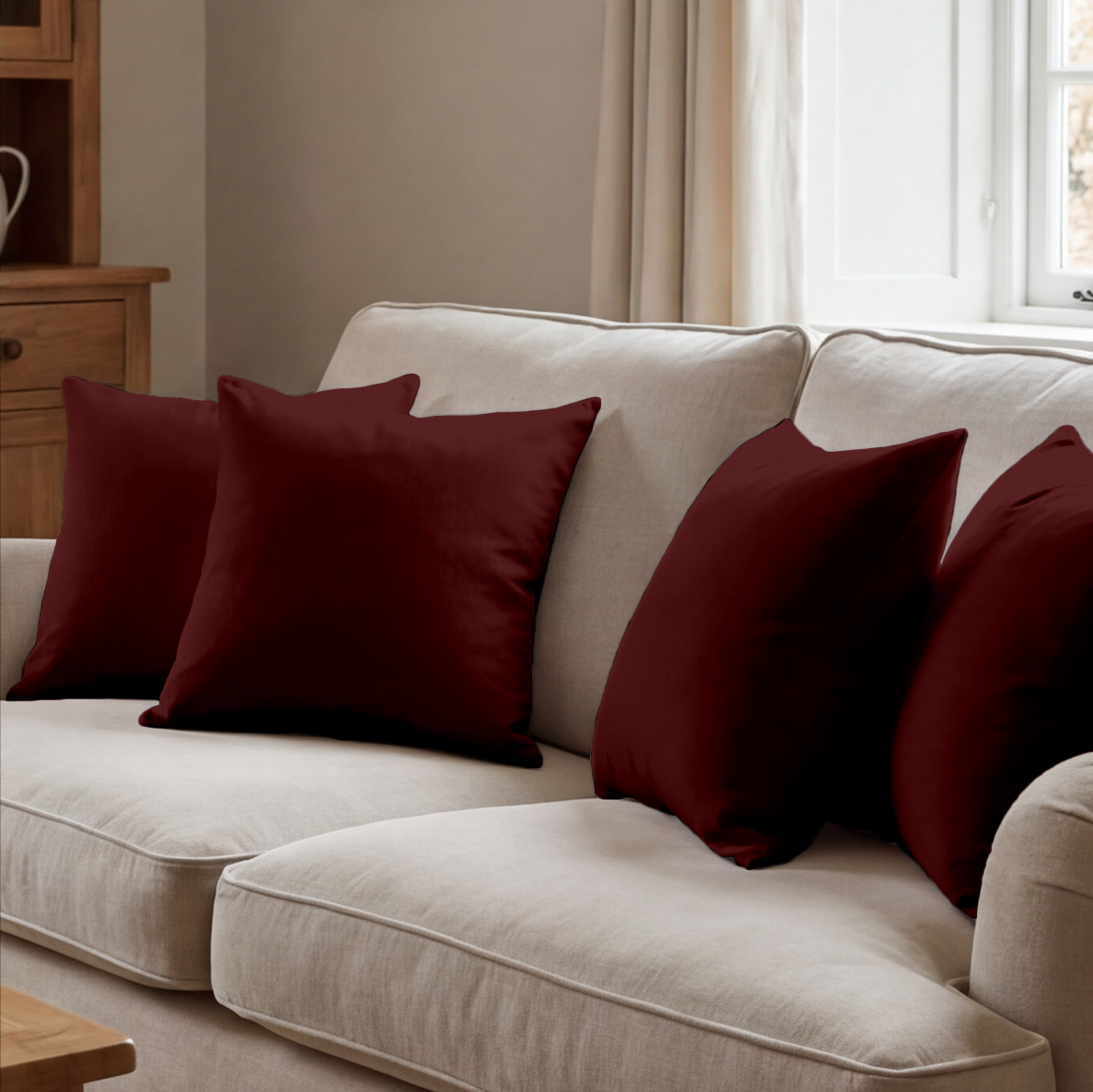 Burgundy Cushion Covers
