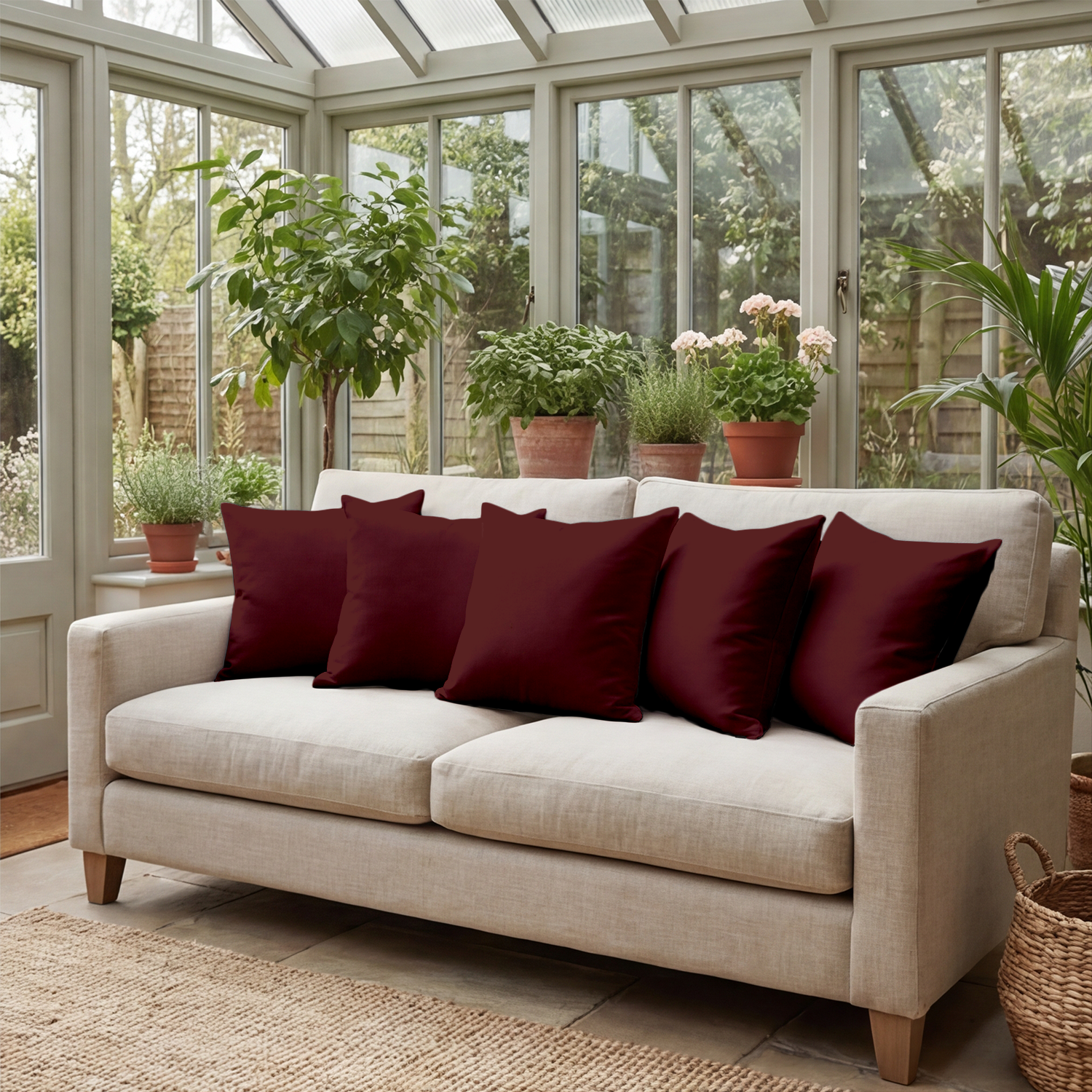 Burgundy Cushion Covers