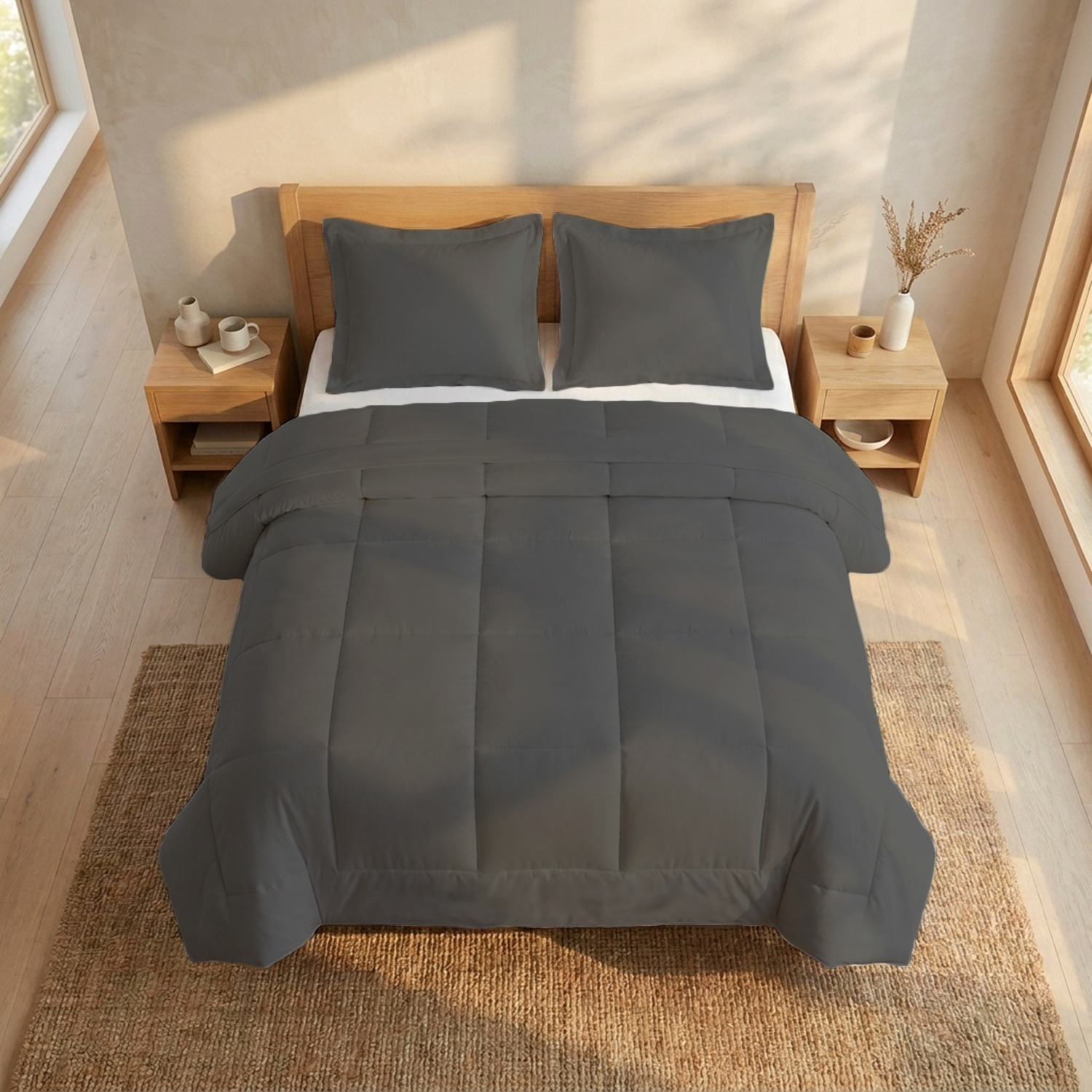 Dark Grey 150 GSM Comforter