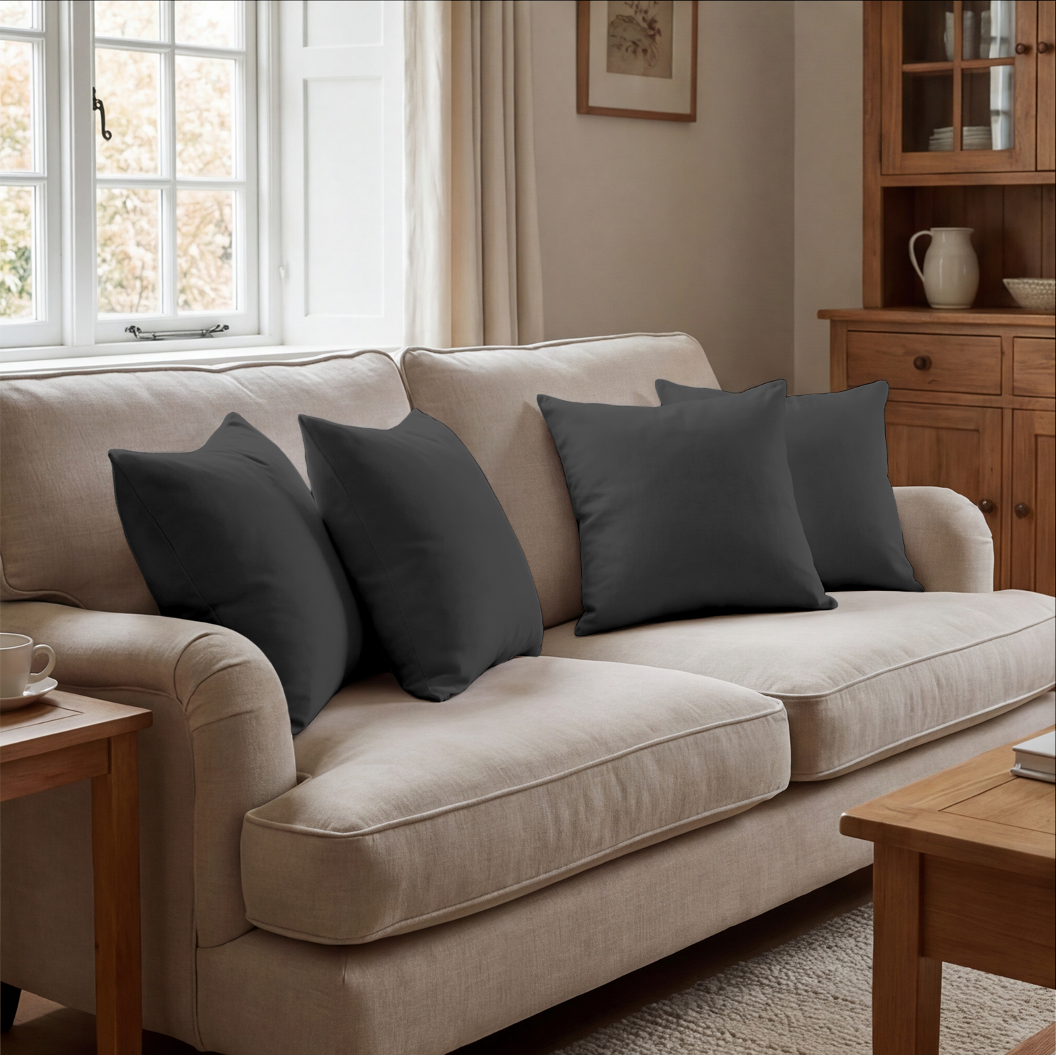 Dark Grey Cushion Covers