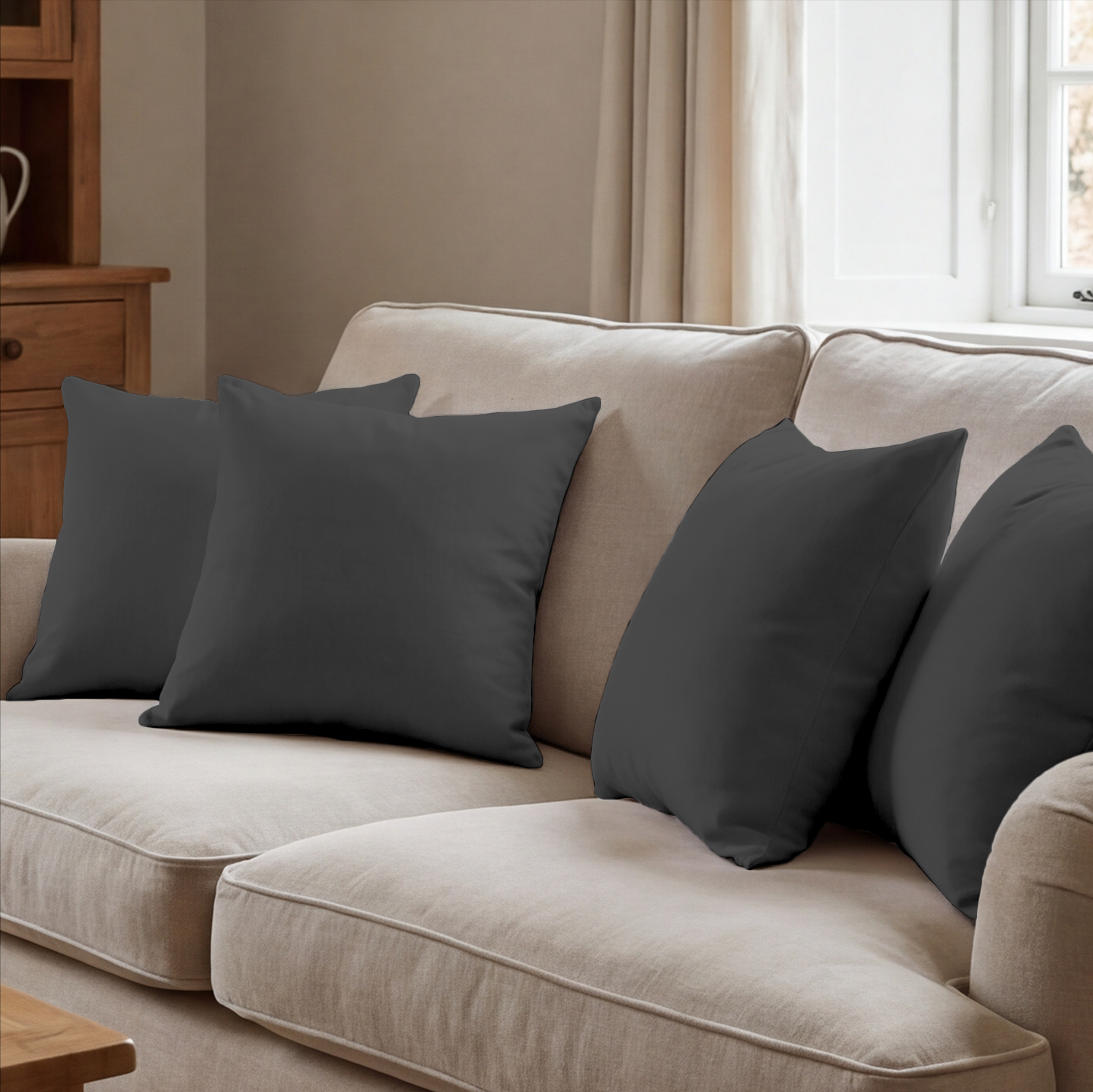 Dark Grey Cushion Covers