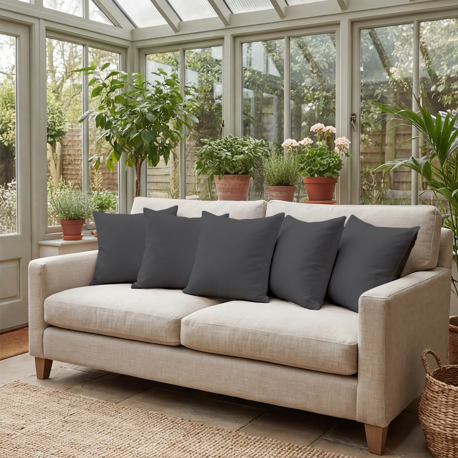 Dark Grey Cushion Covers