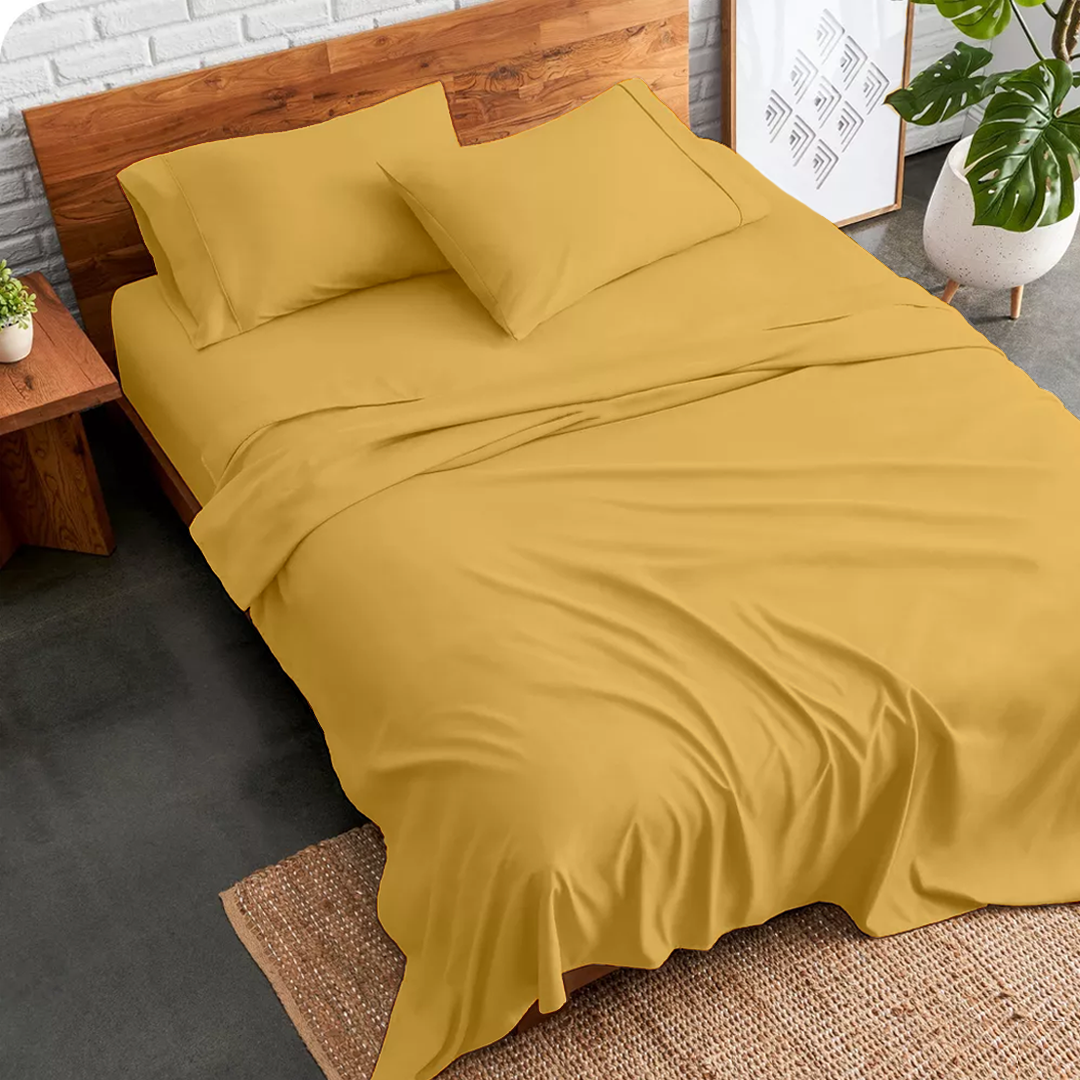 Gold Bed Sheet Sets