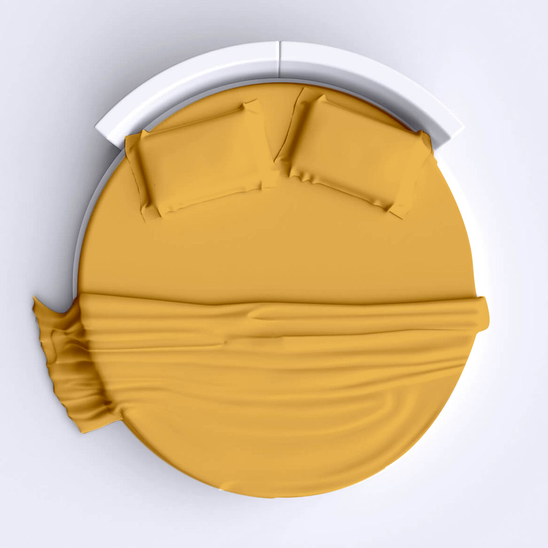 Gold Round Bed Sheets
