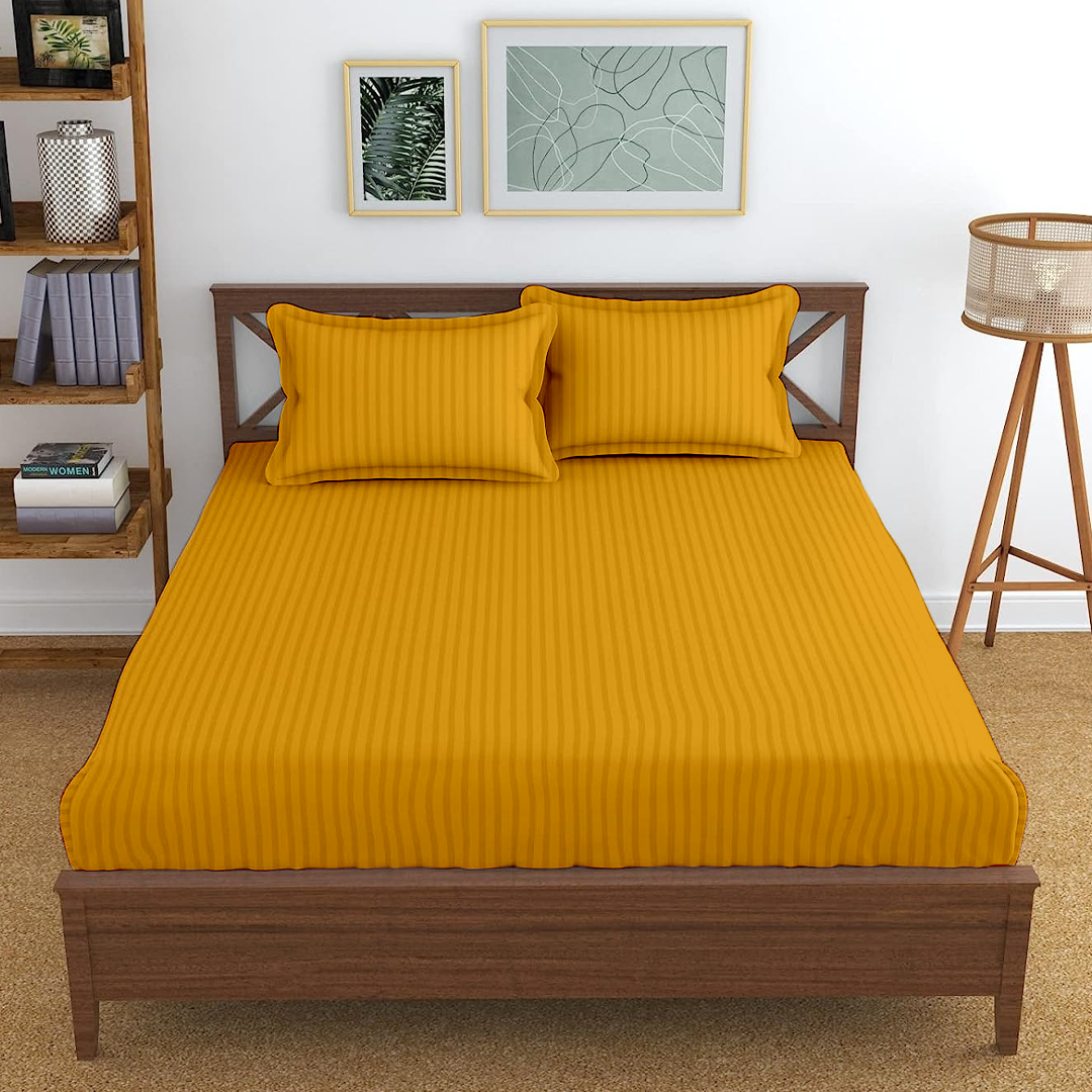 Gold Stripe Fitted Bedsheets