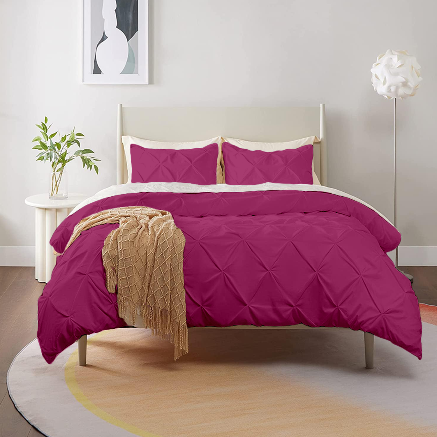 Hot Pink Pintuck Duvet Covers