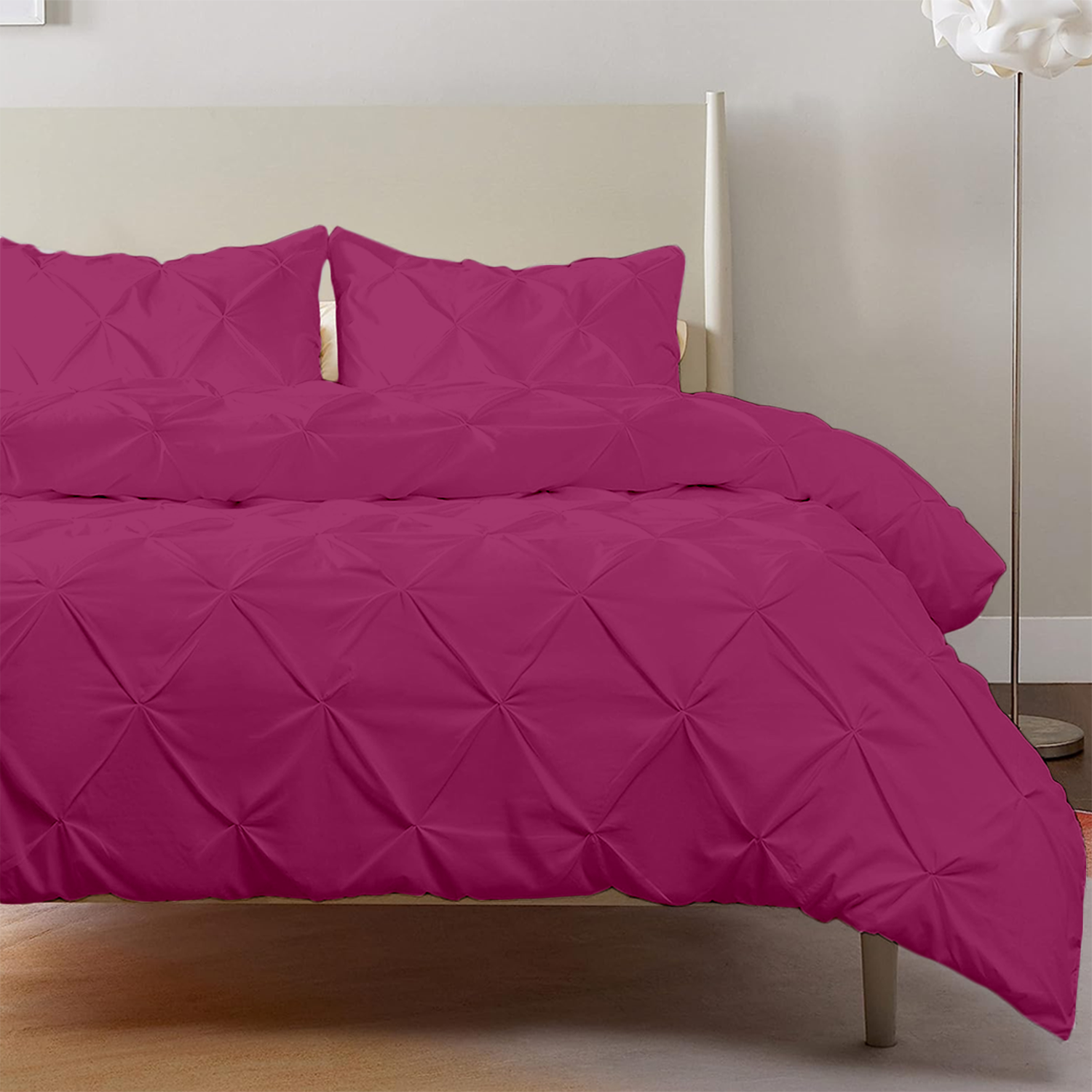 Hot Pink Pintuck Duvet Covers