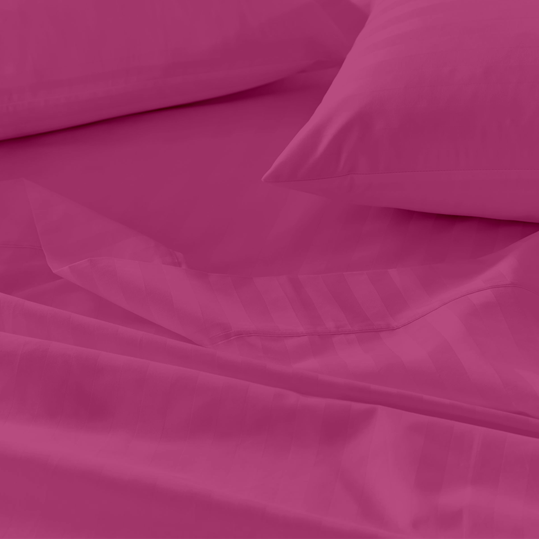 Hot Pink Stripe Bed Sheet Sets