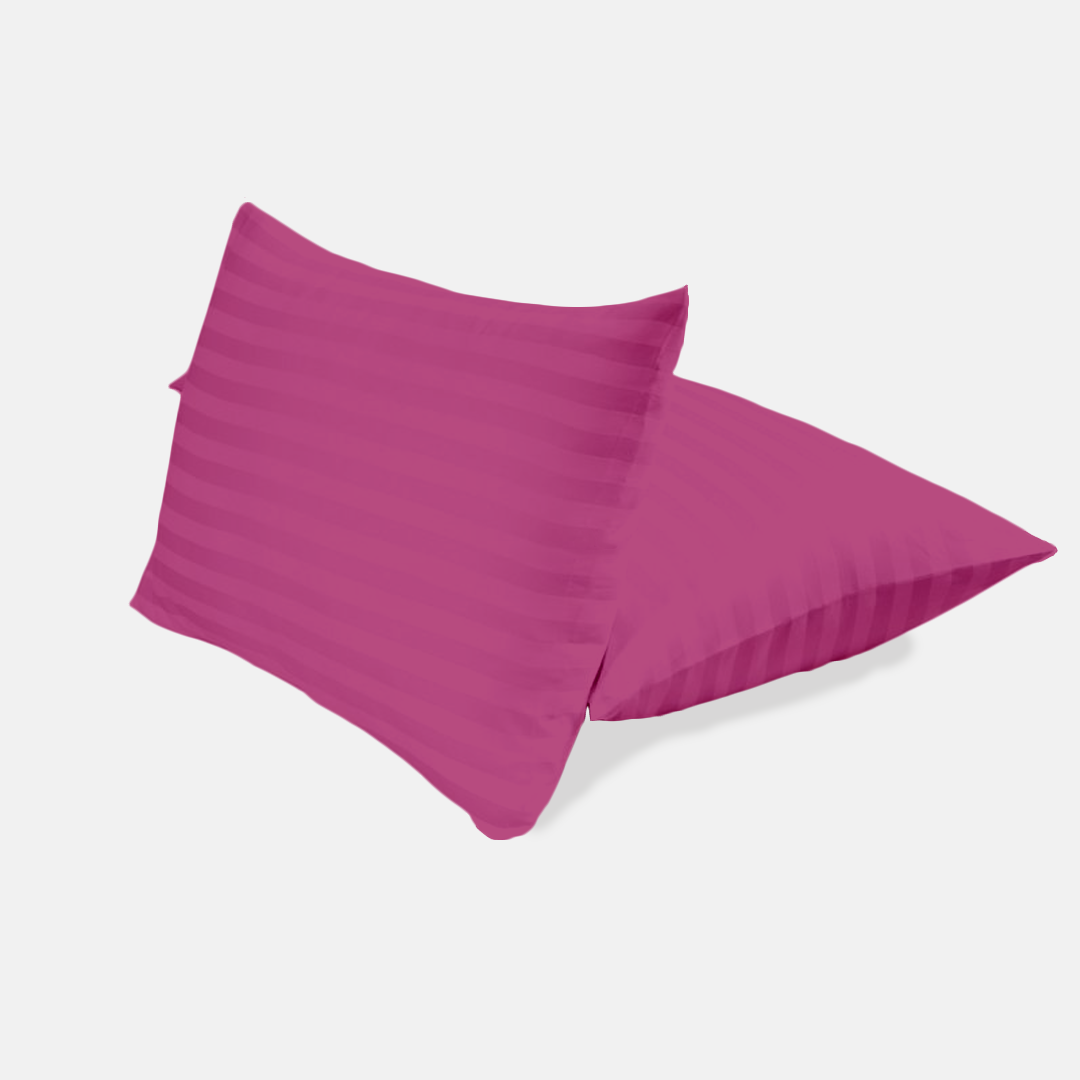 Hot Pink Stripe Pillow Covers