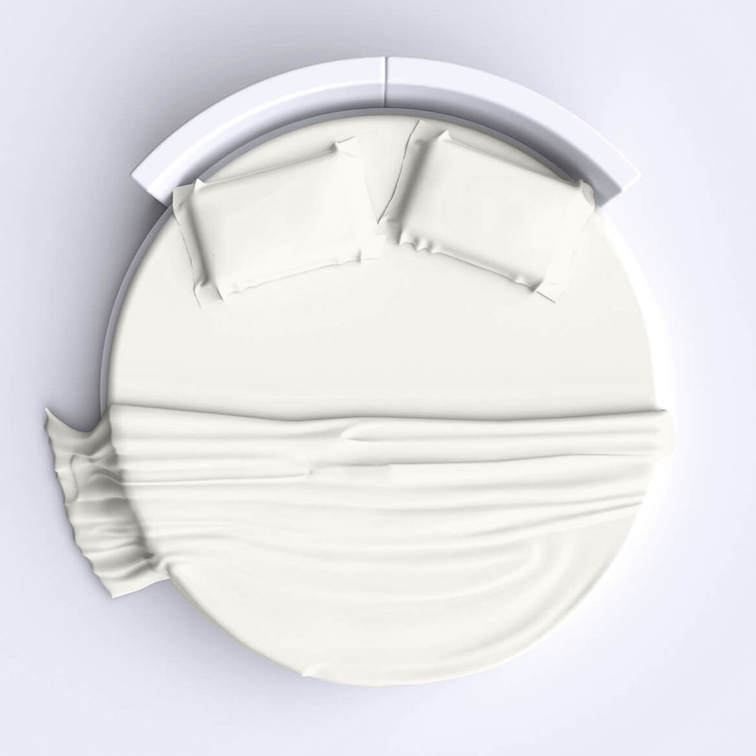 Ivory Round Bed Sheet