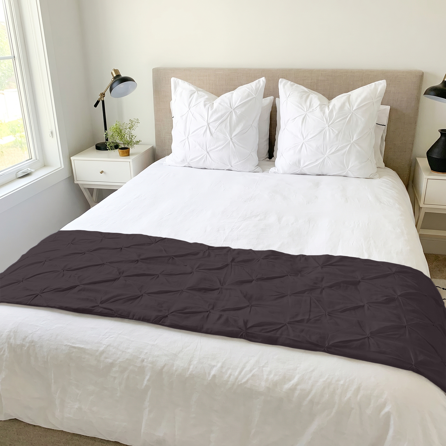 Lavender Pinch Bed Runner