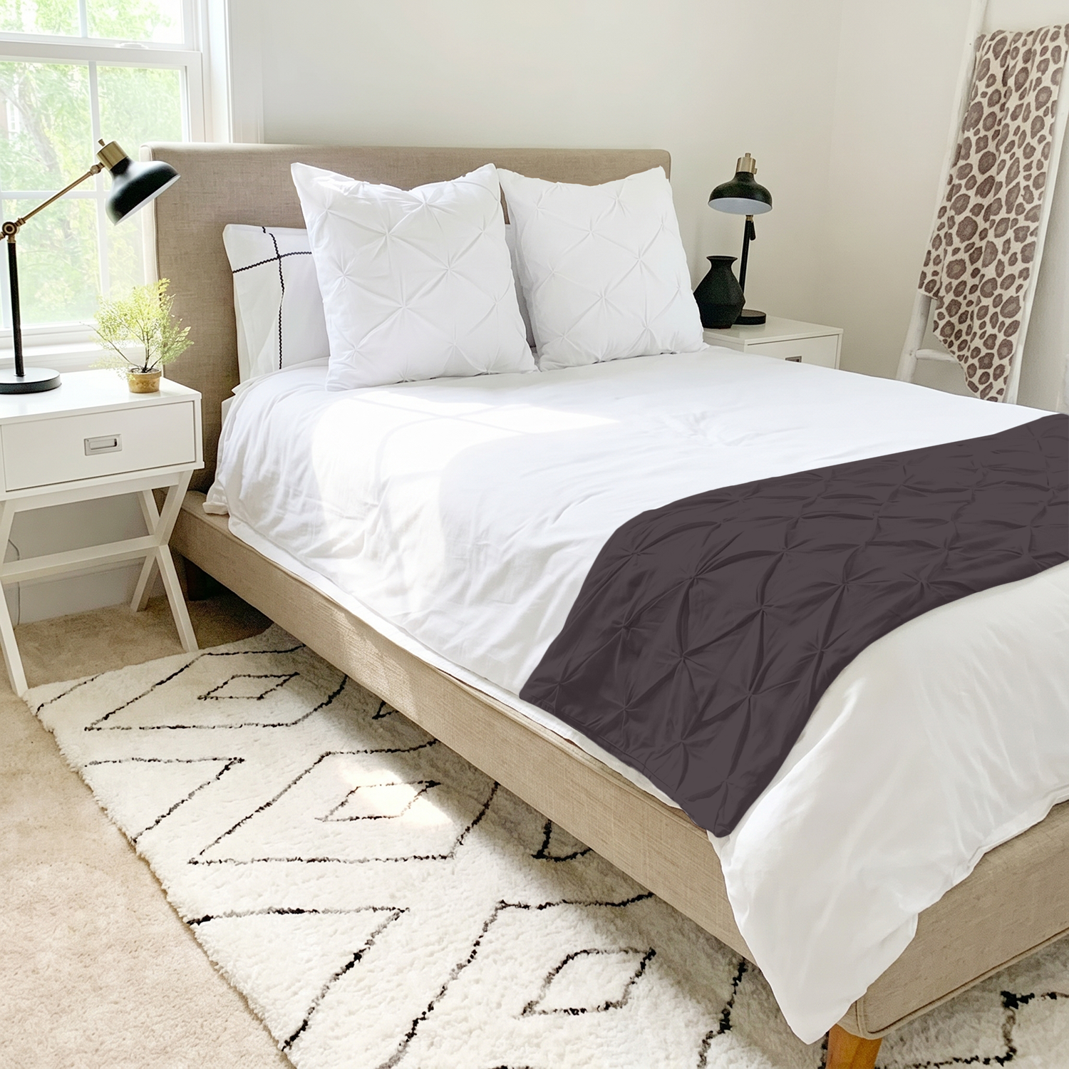 Lavender Pinch Bed Runner