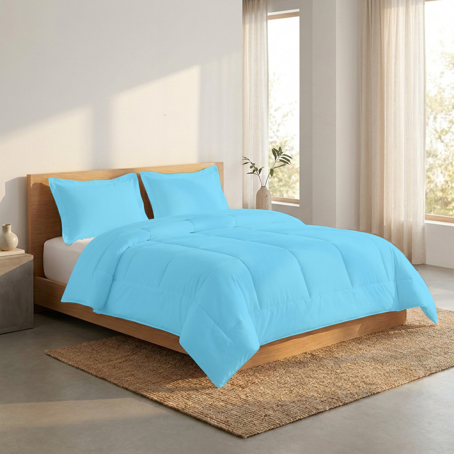 Light Blue 200 GSM All Season Comforter