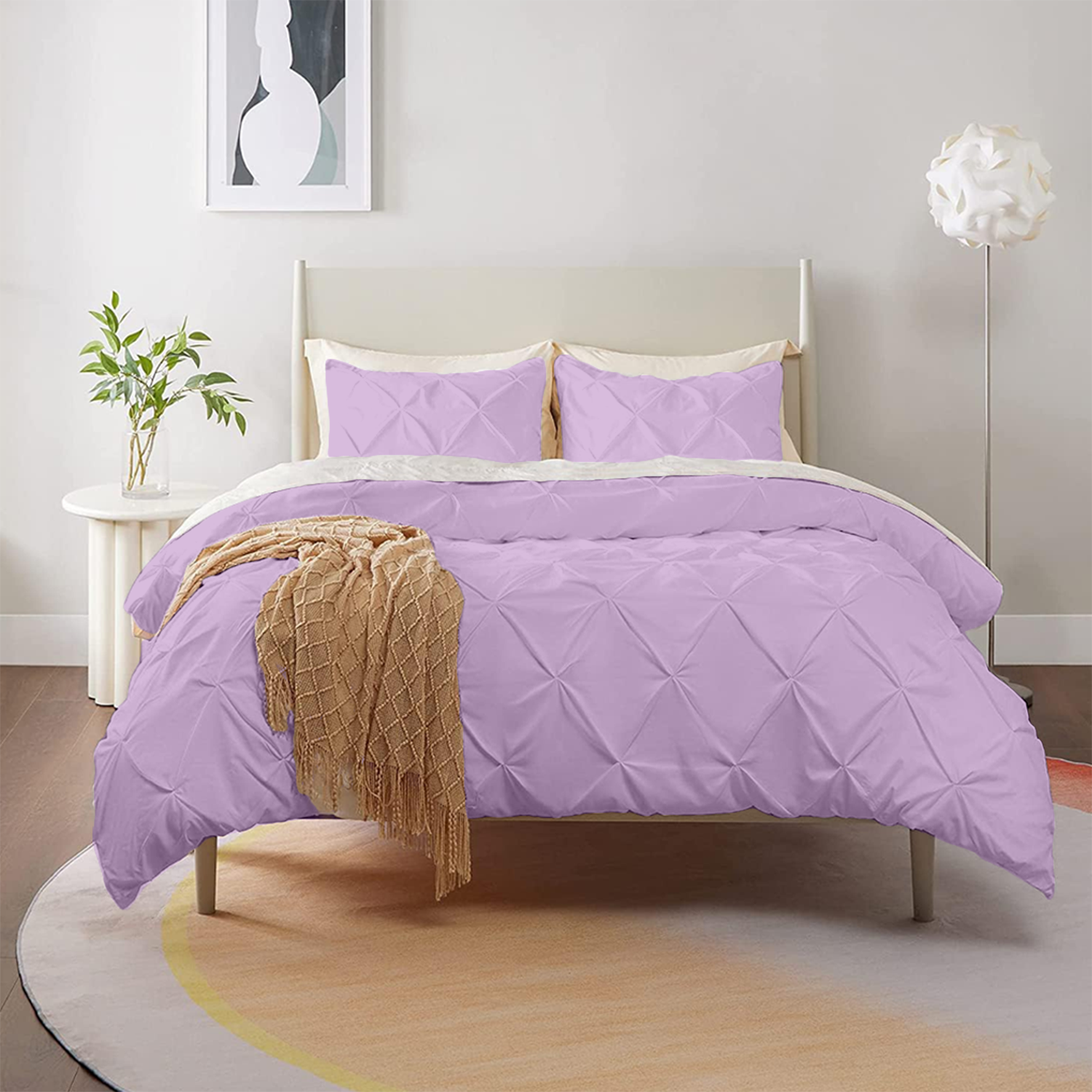 Lilac Pintuck Duvet Covers