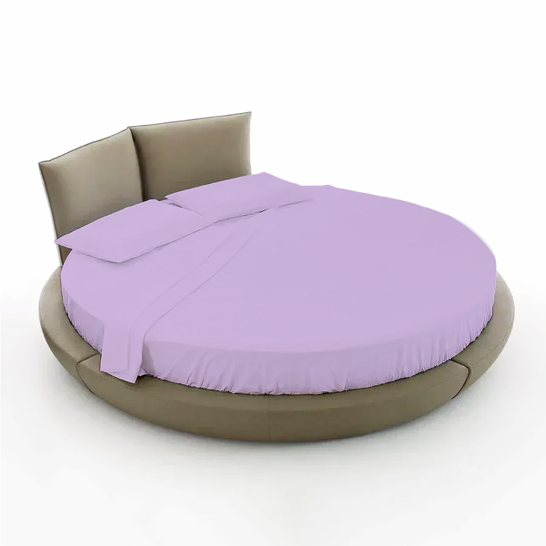 Lilac Round Bed Sheets