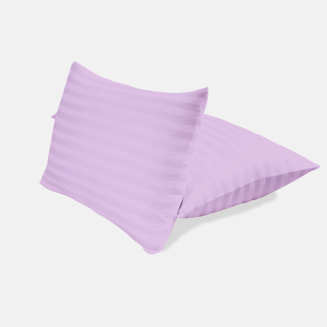 Lilac Stripe Pillow Covers