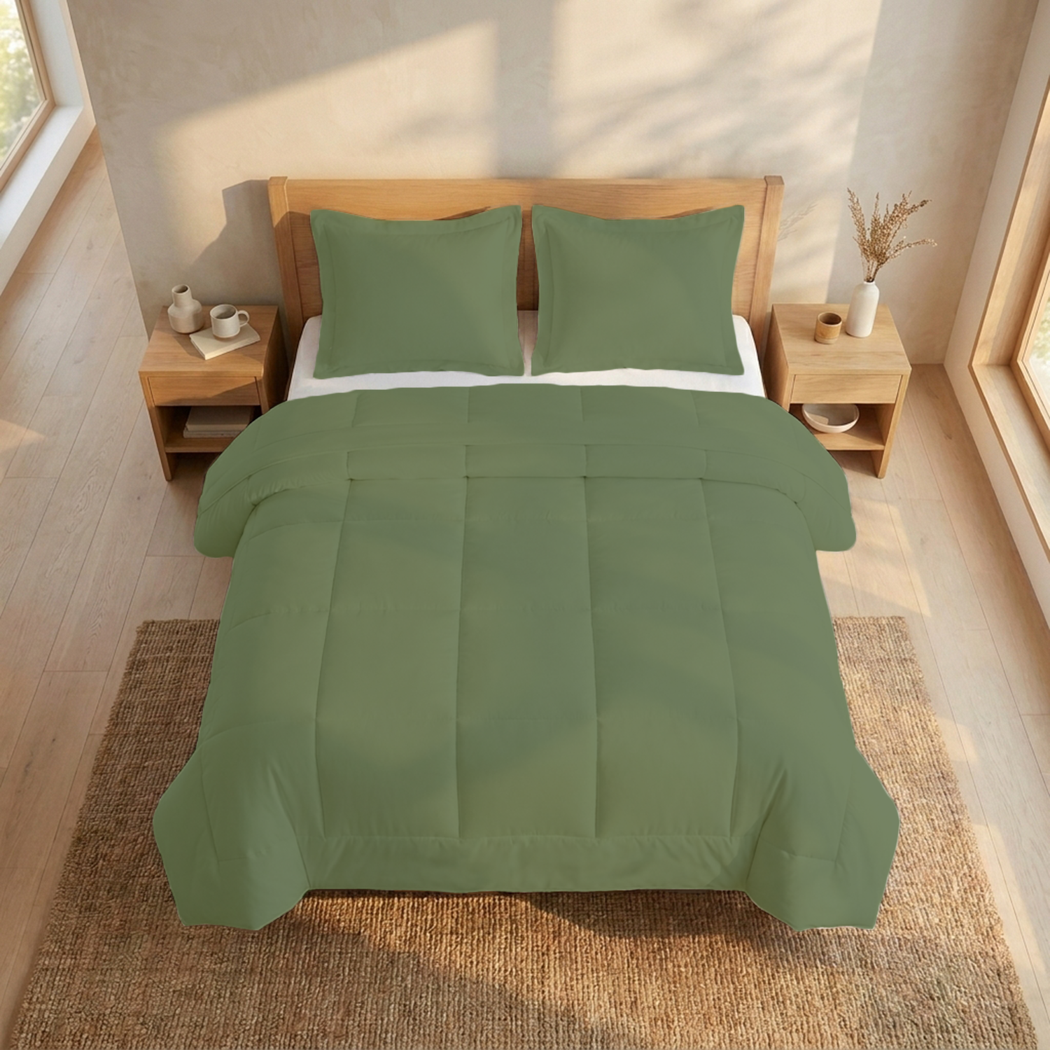 Moss Green 200 GSM All Season Comforter