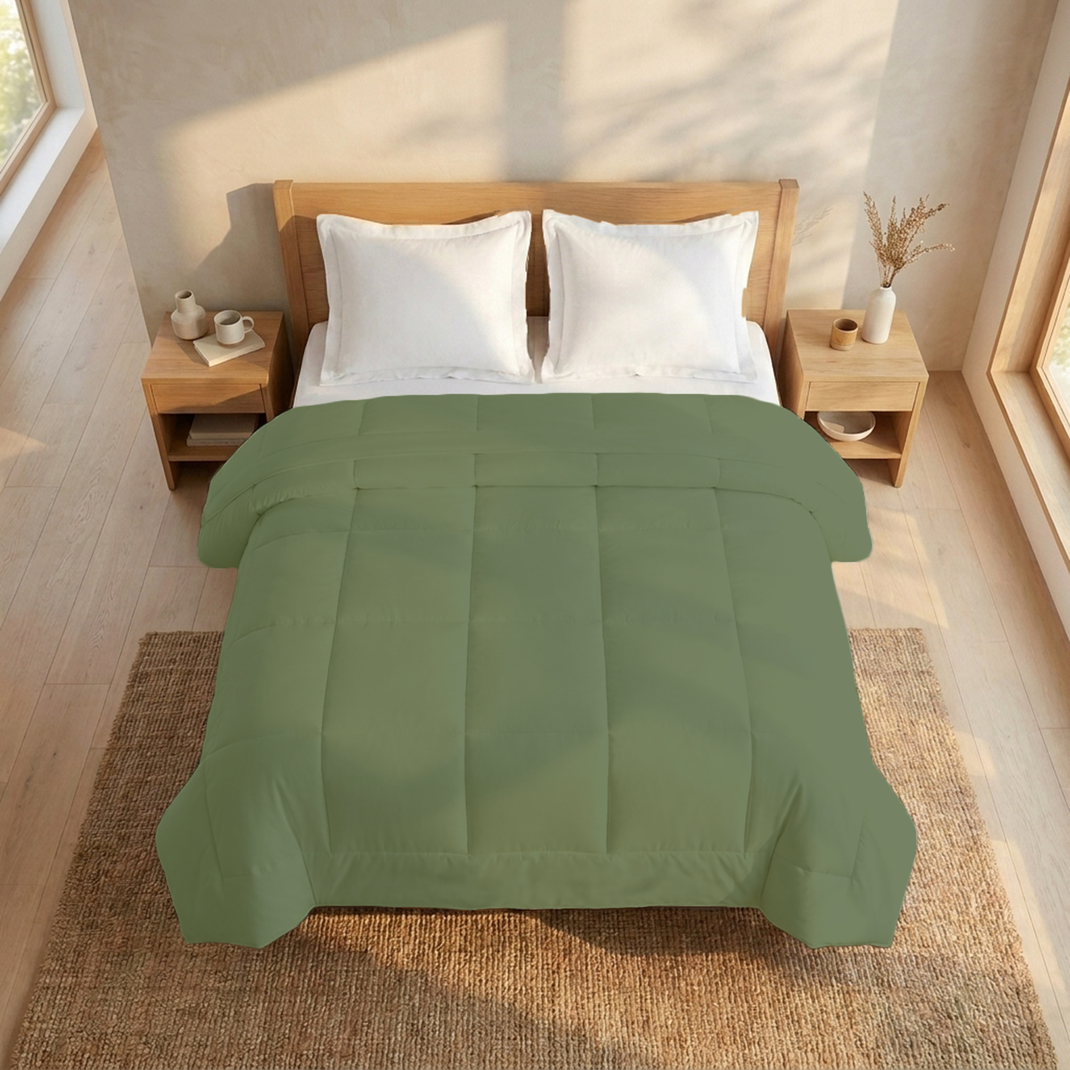 Moss Green 200 GSM All Season Comforter