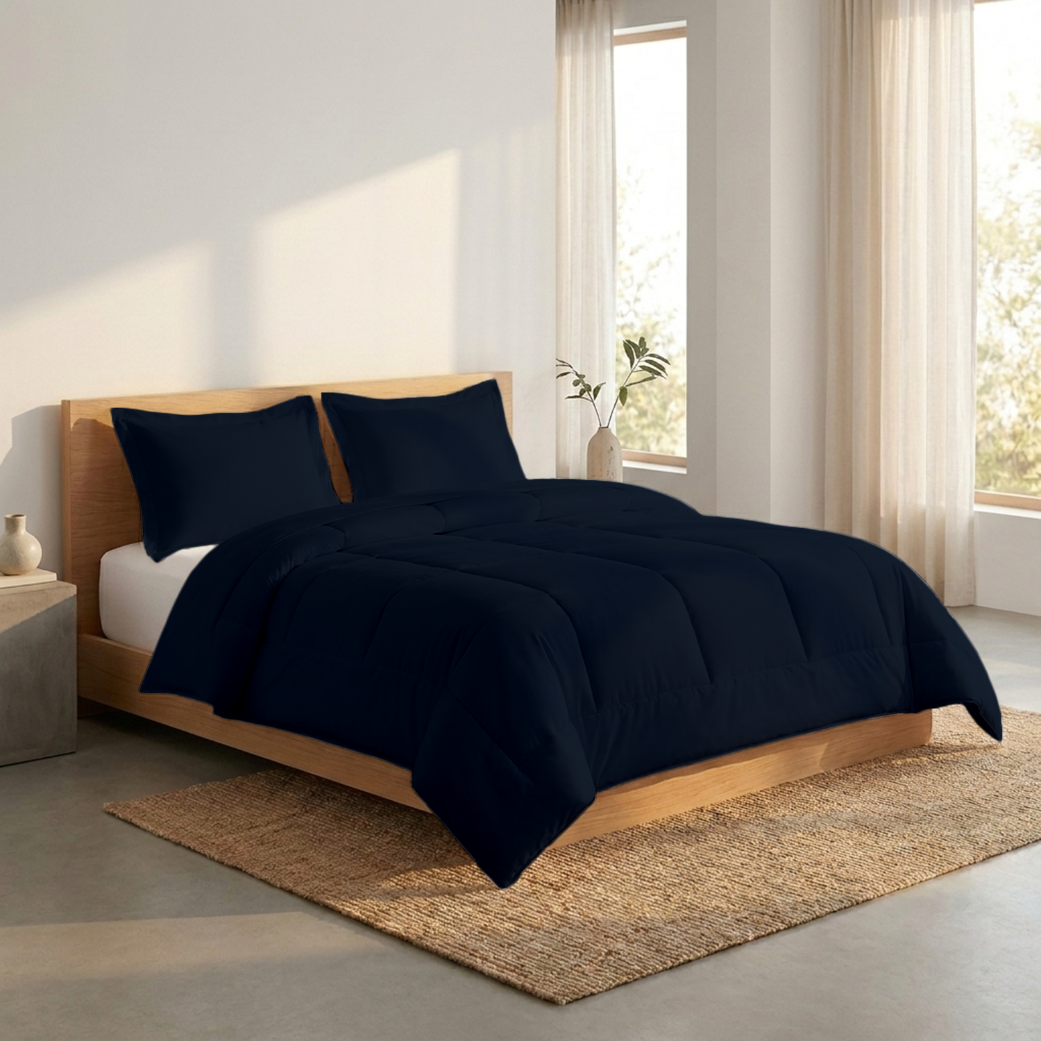 Navy Blue 100 GSM AC Comforter