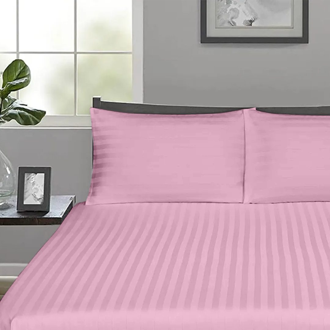Pink Stripe Fitted Bedsheets