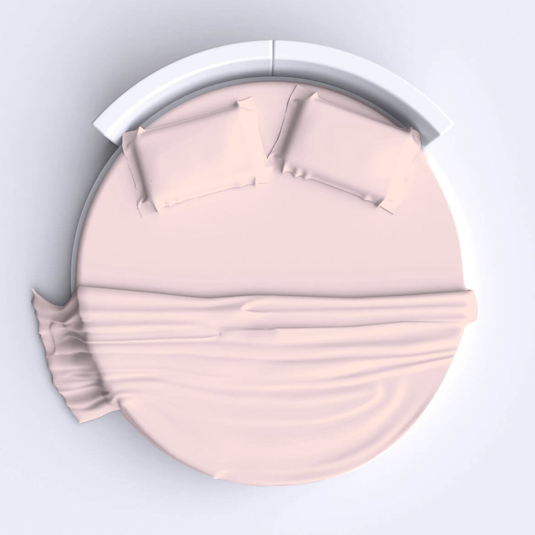 Peach Round Bed Sheets