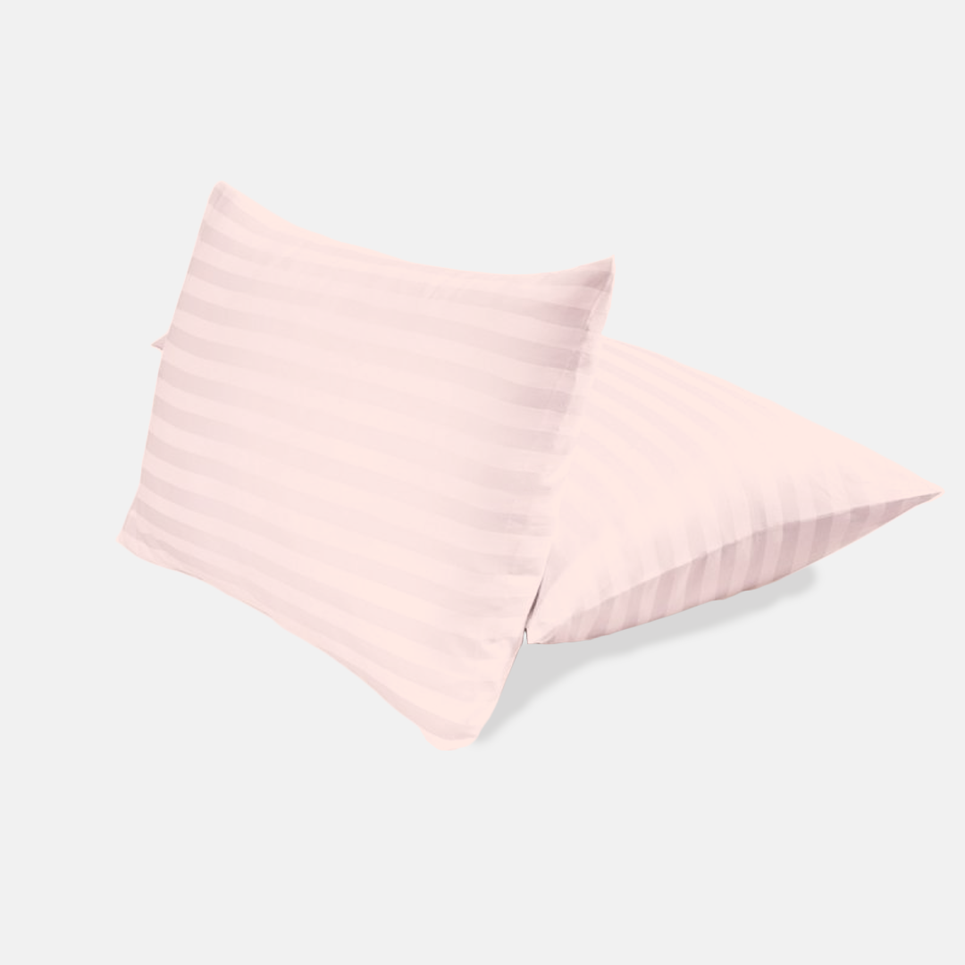 Peach Stripe Pillow Covers