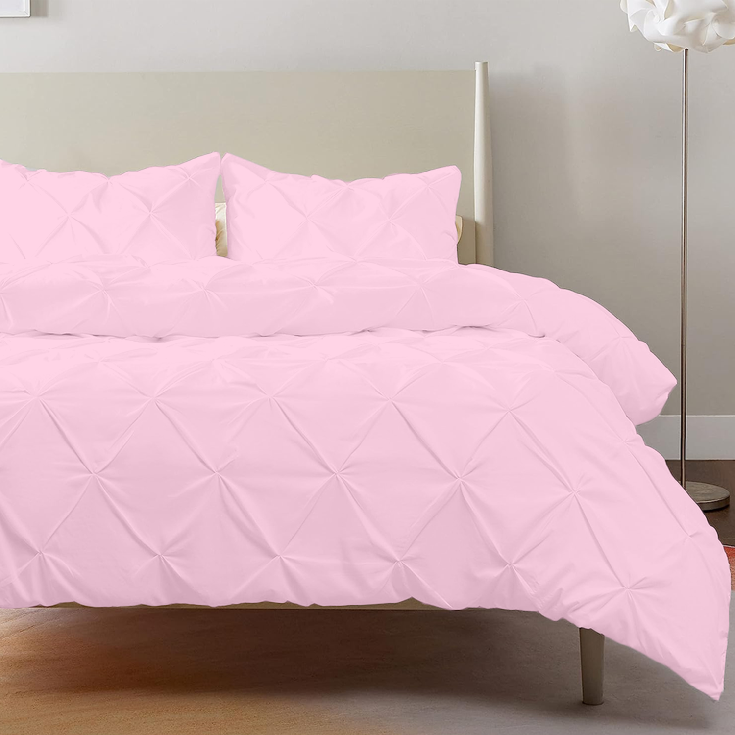 Pink Pintuck Duvet Covers