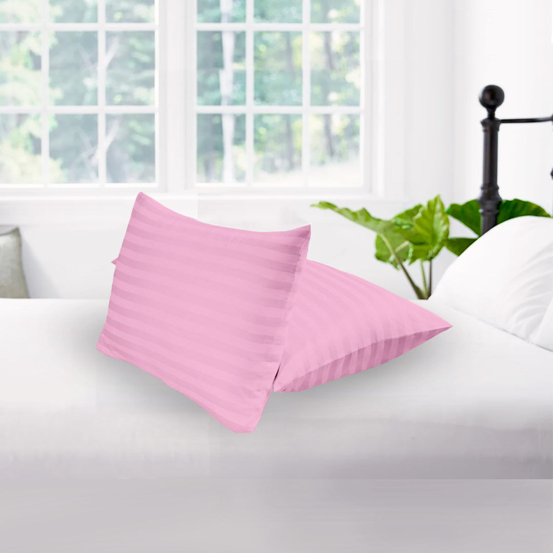 Pink Stripe Pillow Covers