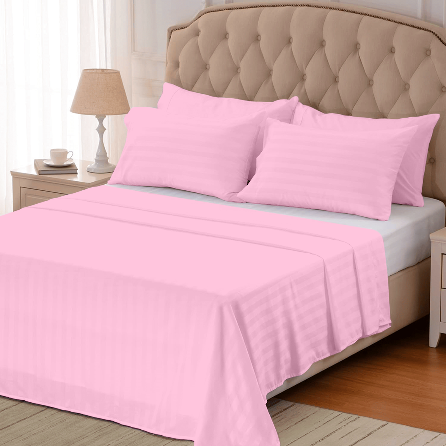 Pink Stripe Bed Sheets
