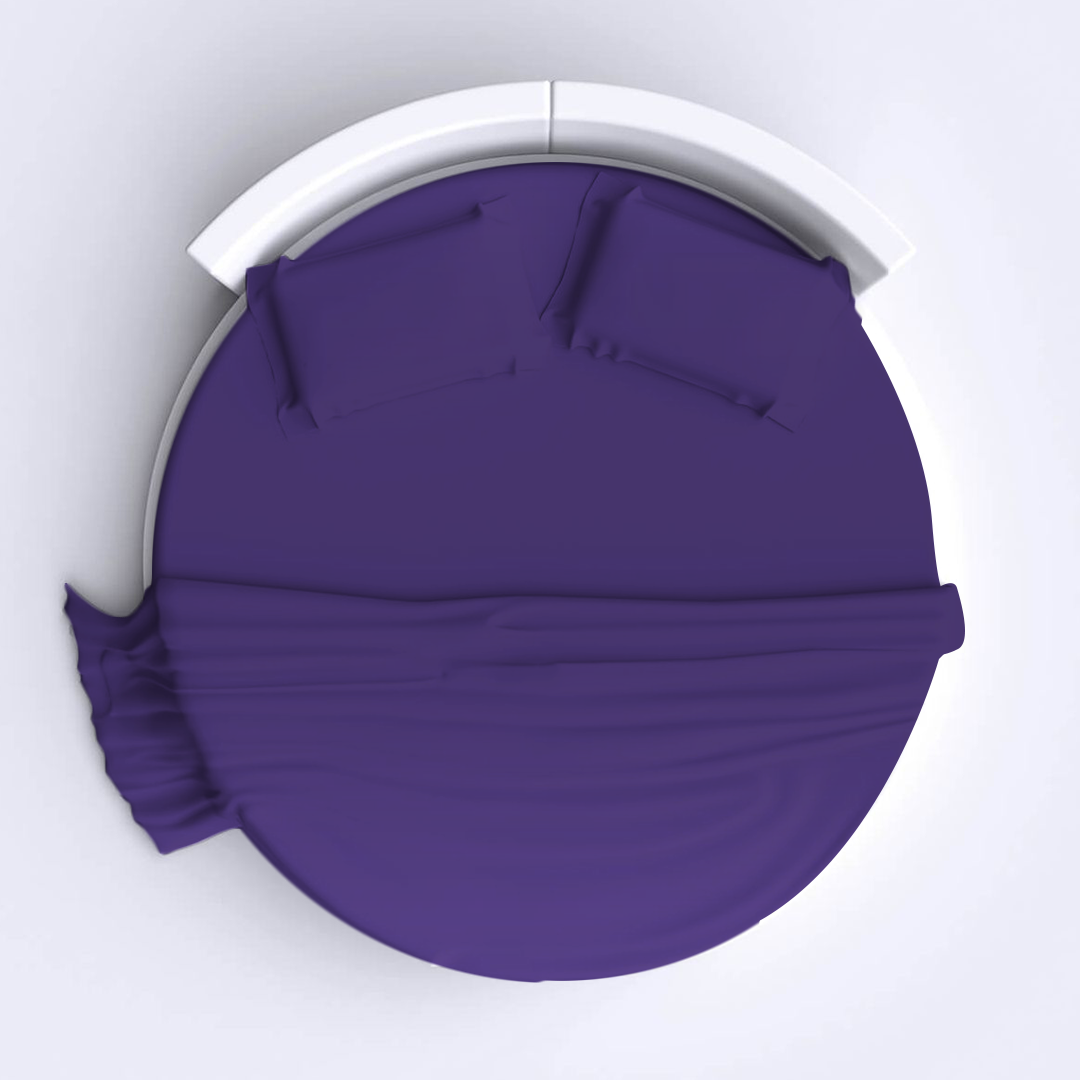 Purple Round Bed Sheets