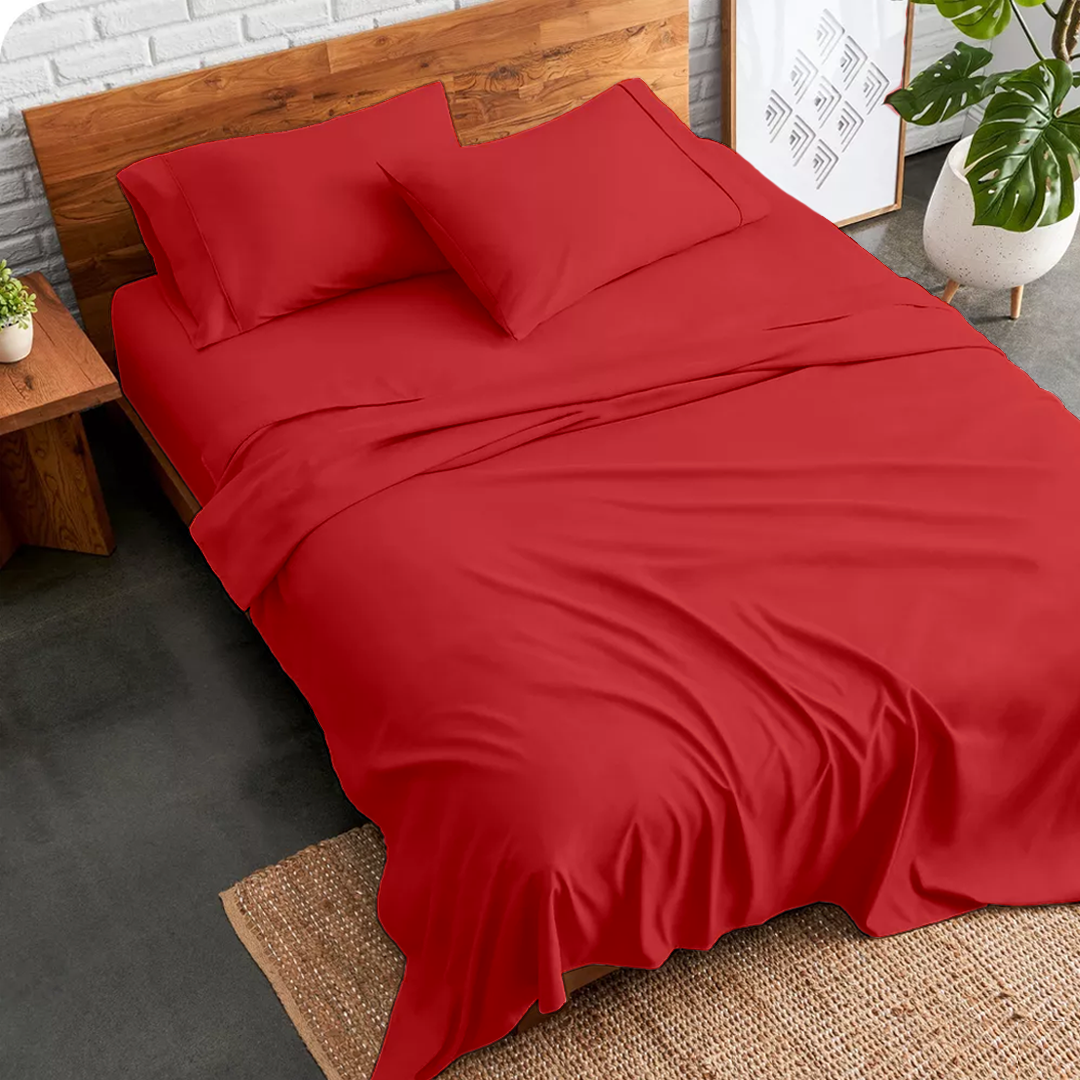 Red Bed Sheet Sets