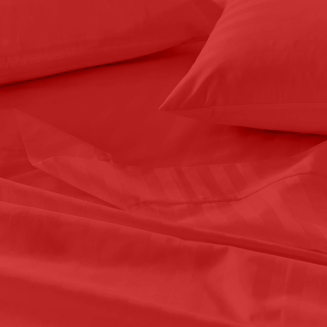 Red Stripe Bed Sheet Sets