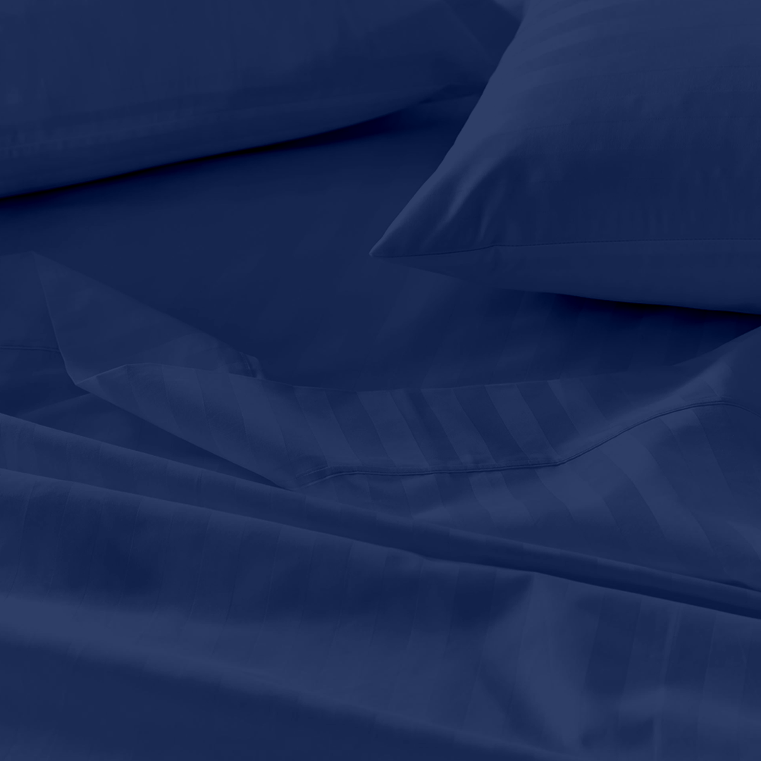 Royal Blue Stripe Bed Sheet Sets