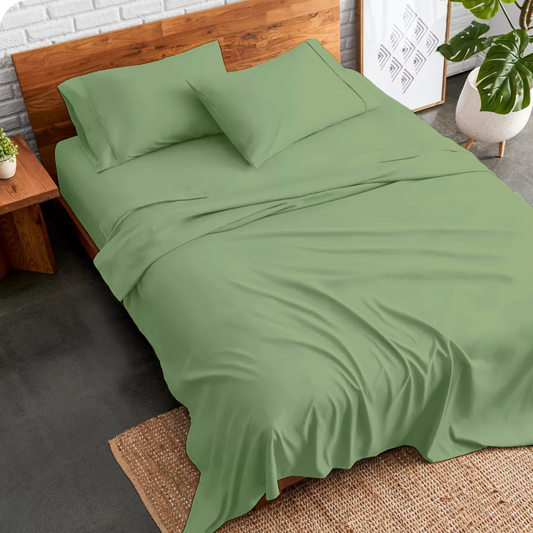 Sage Green Bed Sheet Set
