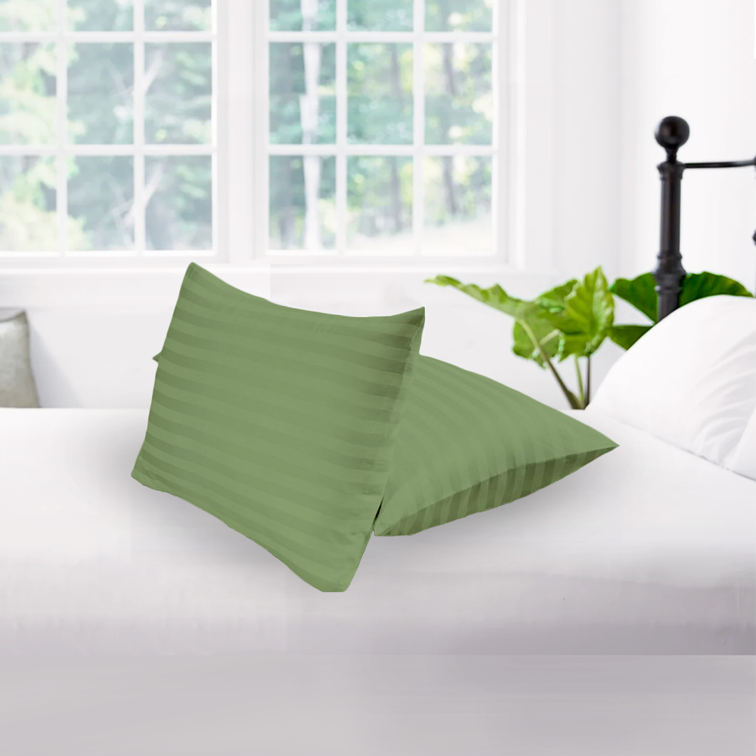 Sage Green Stripe Pillow Cover