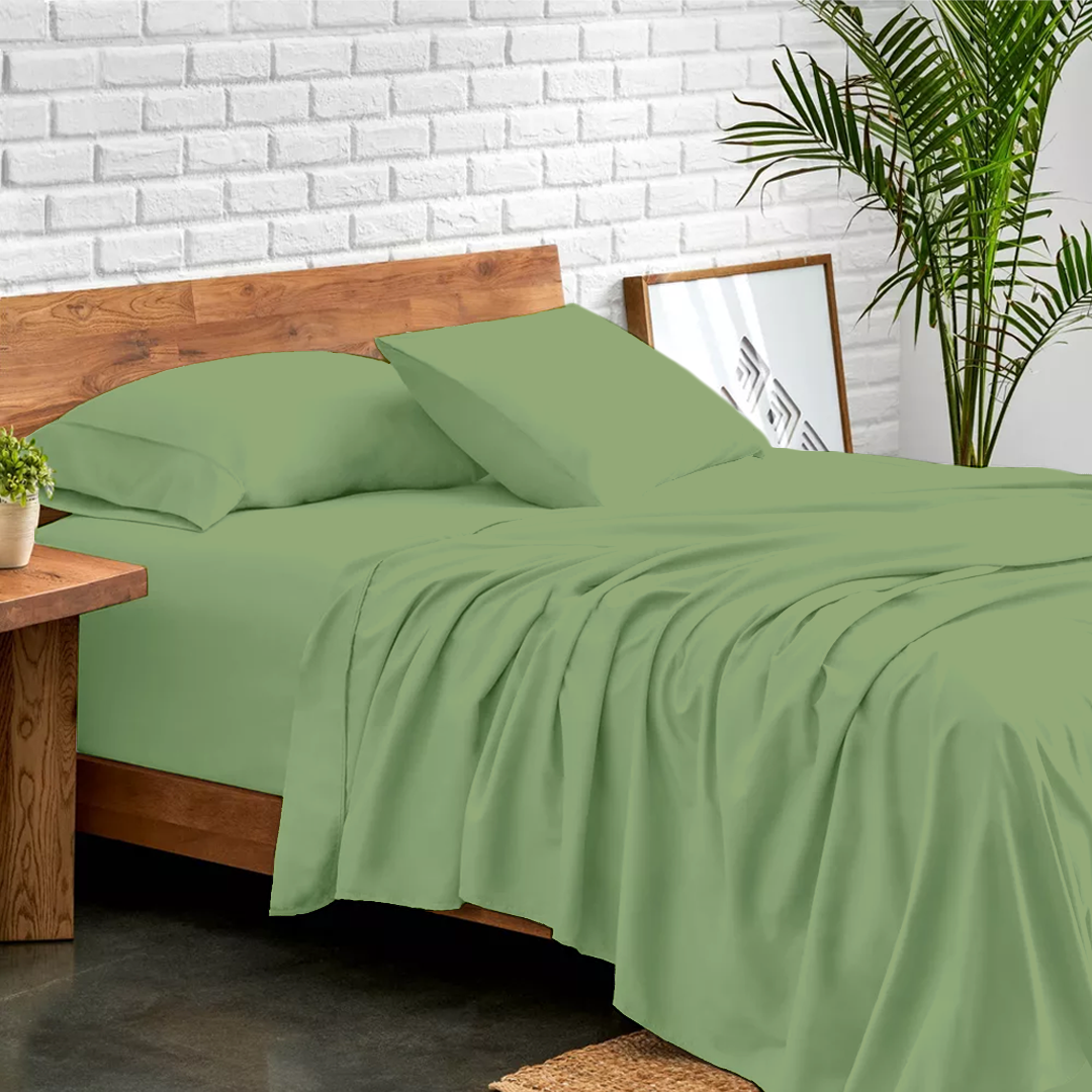 Sage Green Bed Sheet Set
