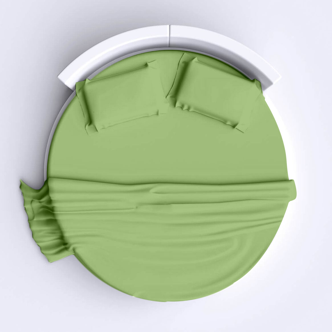 Sage Green Round Bed Sheet