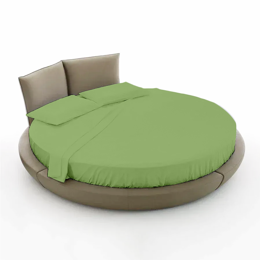 Sage Green Round Bed Sheet