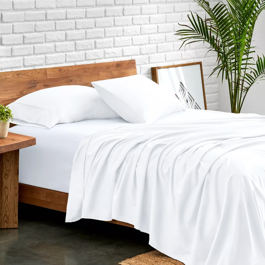 flat White Bed Sheets
