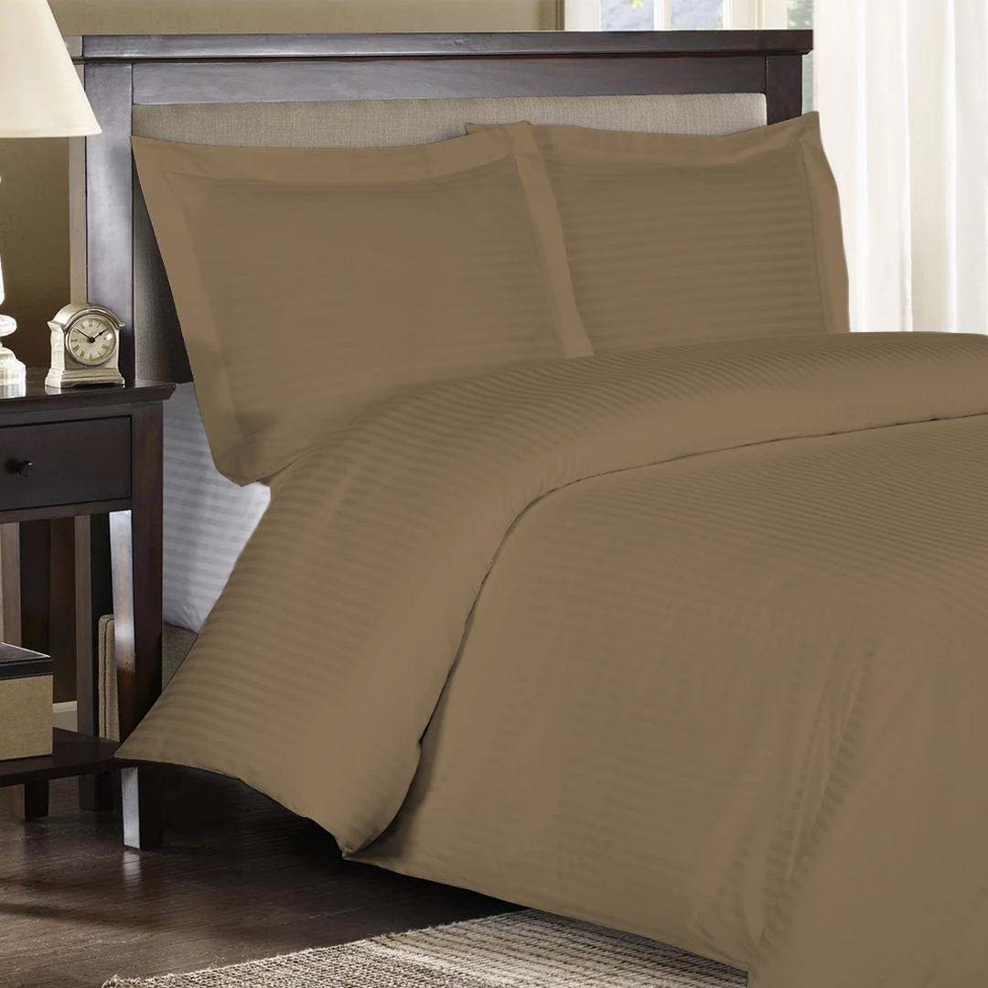 Taupe Stripe Duvet Covers